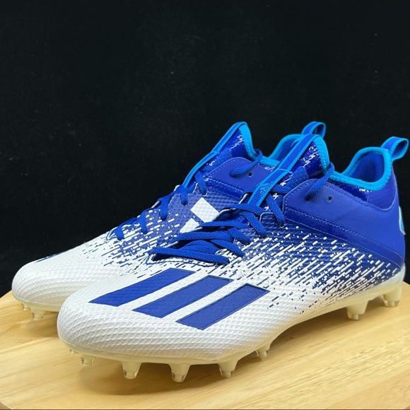 Adidas Adizero Scorch Football Cleats Navy Blue/White FW4086 Mens Sz 12.5 - Picture 2 of 10
